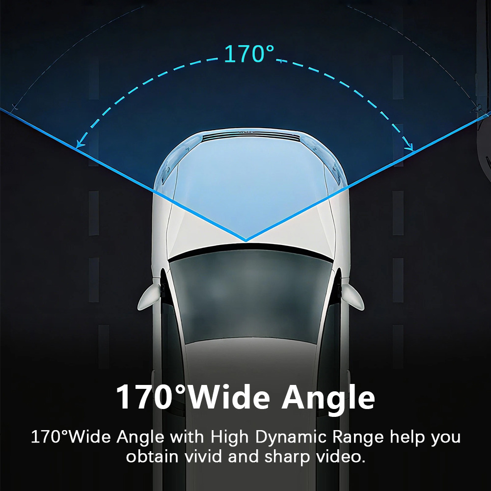 Cross-Border 3inch Ips Screen Four-Lens Four-Recording Dash Cam with Built-In Gps, Night Vision, and Wifi Multi-Lens Recording