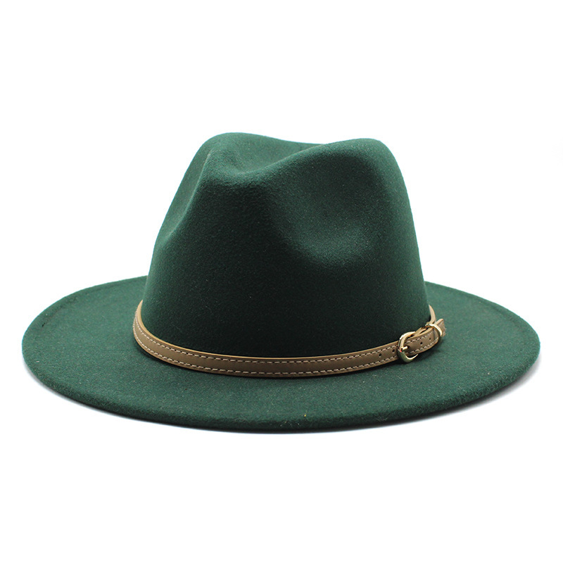 Otoño y invierno británico para hombres y mujeres nuevo sombrero de lana de jazz sombrero de bisel sombrero clásico sombrero de moda sombrero de felt al por mayor