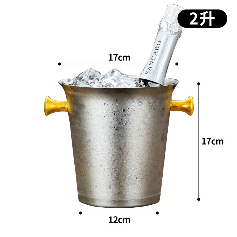 Bar de hielo de acero inoxidable de alto valor de cara bar de champán cerveza comercial vino tinto hogar creativo pequeño hielo bar