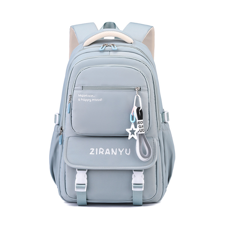 Mochila de escuela primaria transfronteriza 3-6 grados Mochila de ocio de escuela secundaria y secundaria de gran capacidad para reducir la carga Mochila de gran capacidad para mujeres