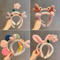 Cute Face Washing Plush Headband for Women, 2022 New Arrival Hair Pressure Slip-Resistant Headband, Hair Tie Hair Pin Accessory