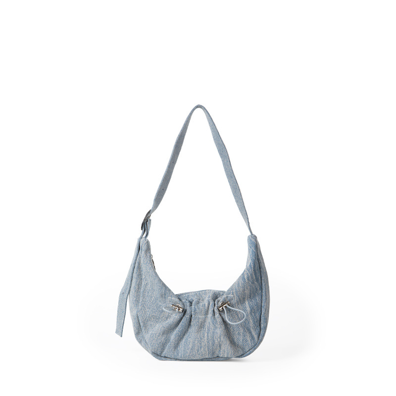Bolsa de diseño de nicho Klein azul Denim bolsa de hombro de primavera y verano nueva bolsa de las axilas de alto sentido todo-fósforo bolso