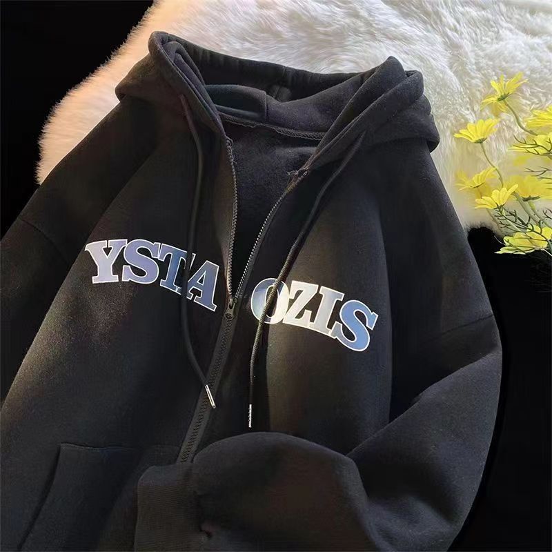 (2개) 여자 스웨터 가을 옷 소년 스웨터 봄과 가을 남자 큰 어린이 후드 지퍼 가디건 가을과 겨울 코트 남자 풀오버