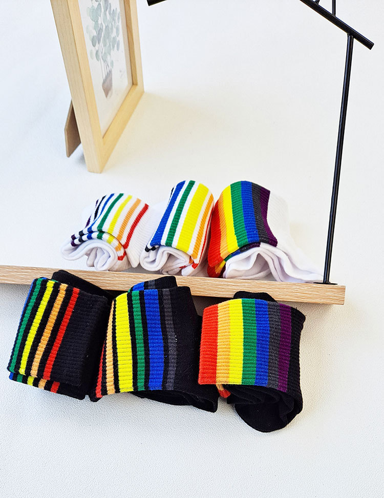 rainbow striped long socks NSFN51083