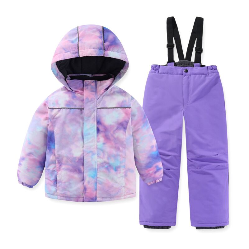 Children's Winter Short Ski Suit Set, Outdoor Waterproof Film, Thickeneded, Warm and Loose, Export Tail Goods Without Label