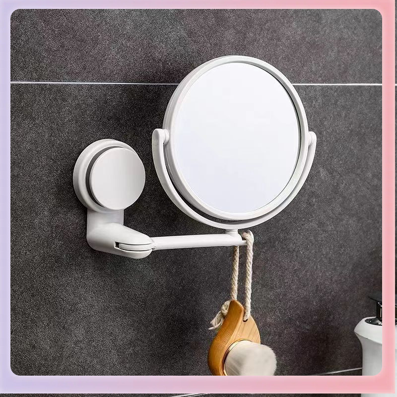 ✅ Bathroom Mirror Wall-Mounted Small Mirror No-Drill Bathroom Mirror Student Dormitory Mirror Folding Vanity Makeup Mirror