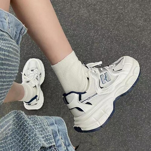 Mesh breathable dad shoes for women ins new summer versatile thick-soled student casual sports shoes for women