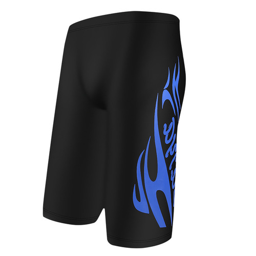 Men's swimming trunks, fashionable flame print, large size five-quarter pants, hot spring anti-embarrassment adult swimming trunks wholesale