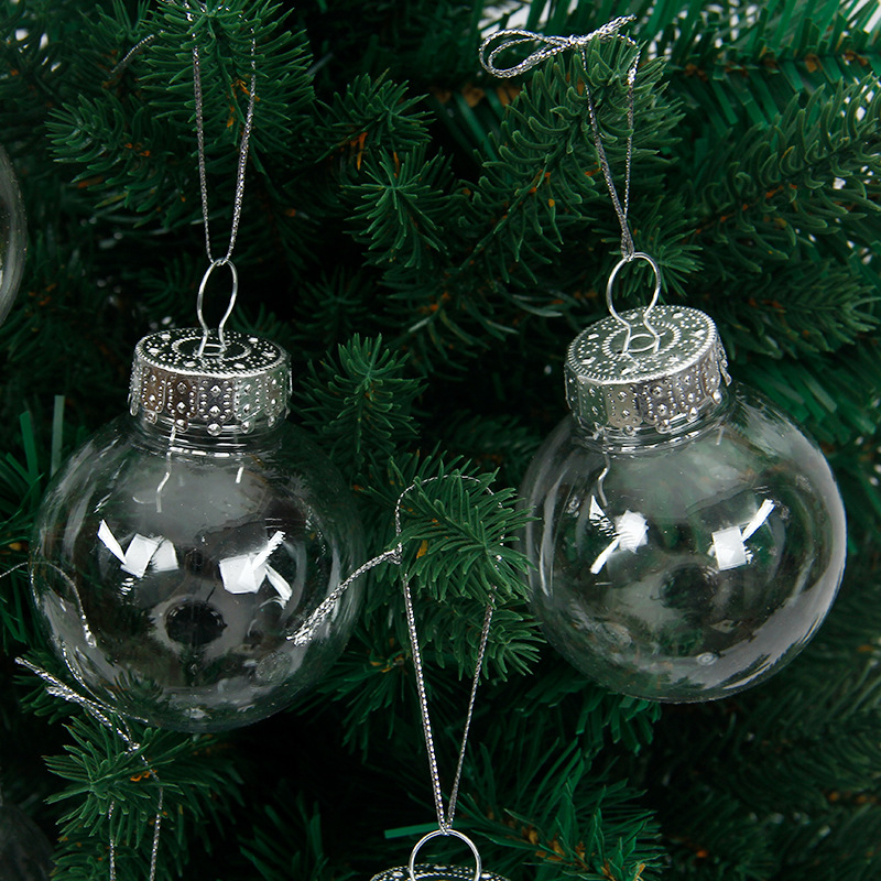 Decorações para árvores de Natal Bola de Natal transparente oca Bola de Natal pendurada Decoração de janela Enfeites de teto_voghion.com