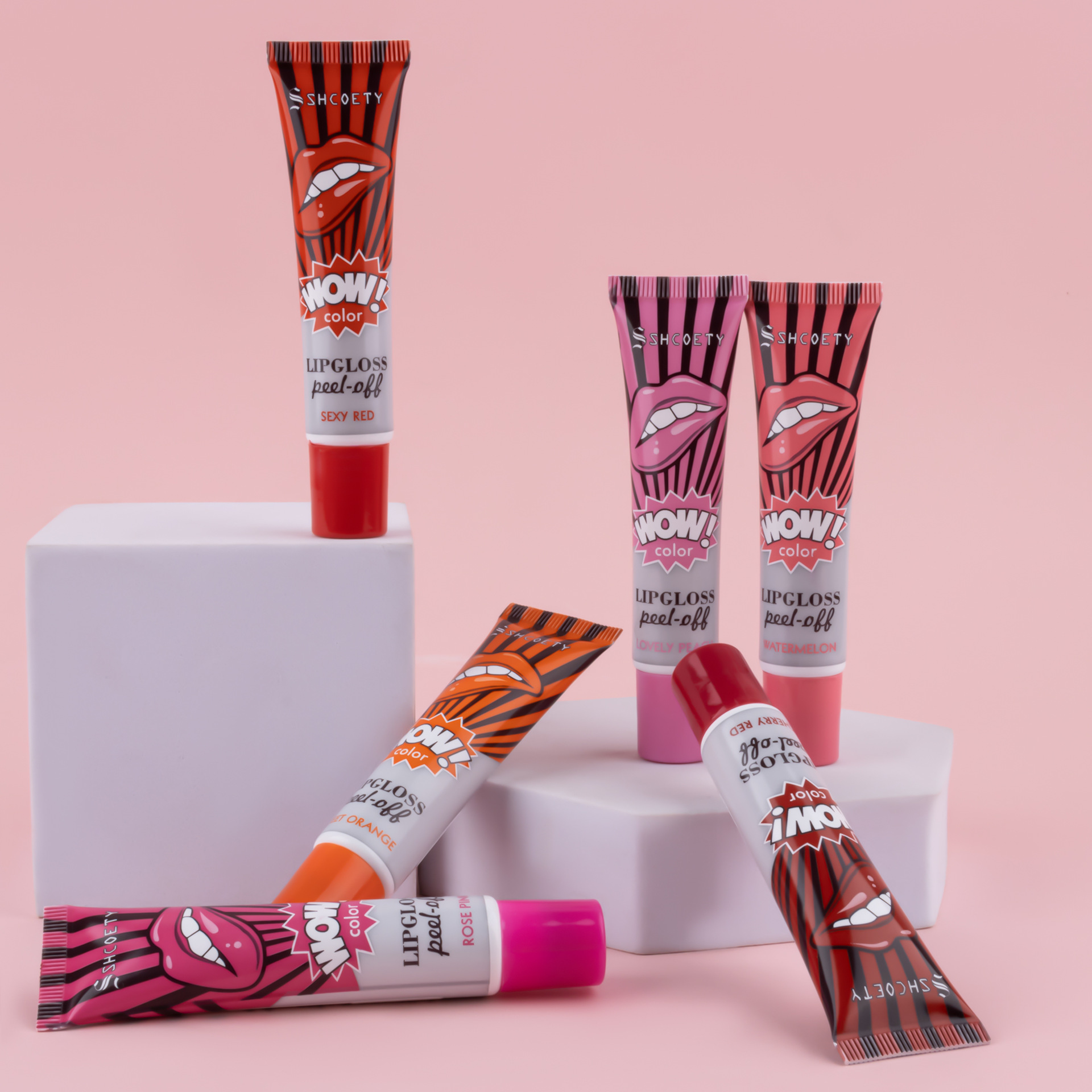 SHCOETY peel-off lipstick, Moisturizing lip mask, lip gloss, stretch, waterproof, non-fading, non-stick, Sexy lip gloss, cross-border undefined