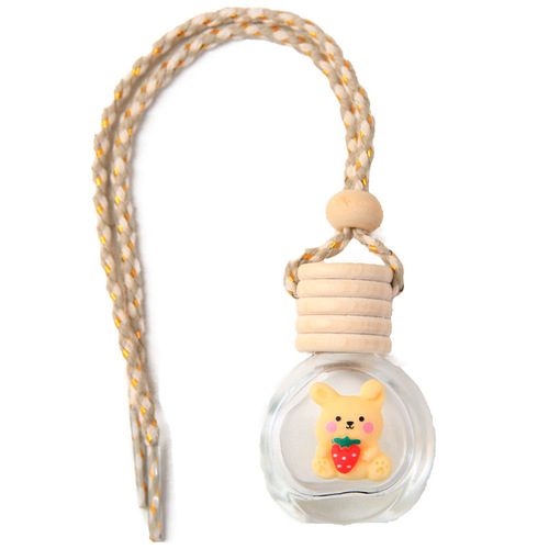 Cartoon cute car perfume bottle creative car aromatherapy pendant car decorative pendant empty bottle