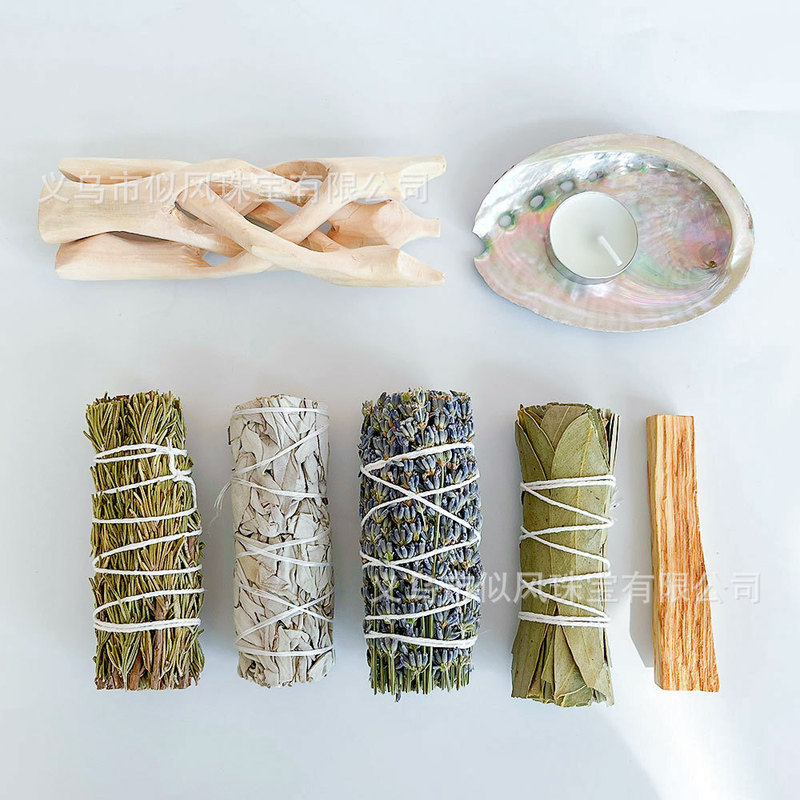 Aromatherapy Stick Set of 8 Pieces: Sage, Rosemary, Lavender, Eucalyptus Leaves, Sacred Wood, Shells for Space Purification Aromatherapy Stick Set of 8 Pieces: Sage, Rosemary, Lavender, Eucalyptus Leaves, Sacred Wood, Shells for Space Purification