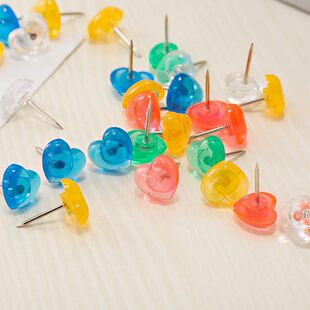 Amazon Specializes in Colored Push Pins, Thumbtacks, Cork Plastic Pins, Transparent Heart-Shaped Pins, and Large-Headed Pins