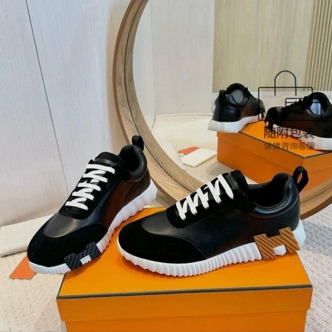 High-end foreign trade European-style athletic and casual shoes, new breathable lace-up running shoes, trendy men's shoes, comfortable and stylish for couples
