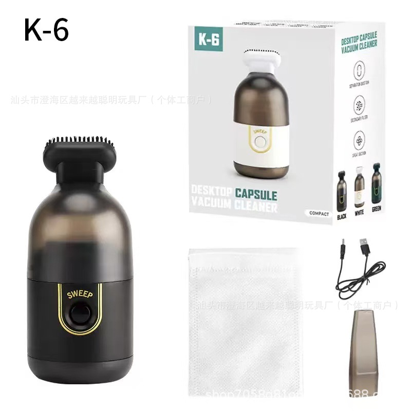 K-6 블랙 [무료 충전 케이블 + 긴 입 흡입 헤드 + 충전 케이블]