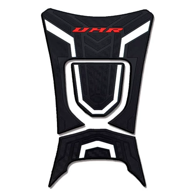 Tank Cap Sticker, Protective Sticker, Motorcycle pedals - 3-pieces-of-white-fuel-tank-stickers