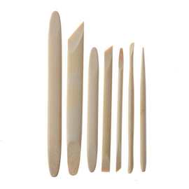 竹制泥塑7件套 圆头竹片刮刀佛像雕塑雕刻陶艺工具工艺修坯刀拉坯