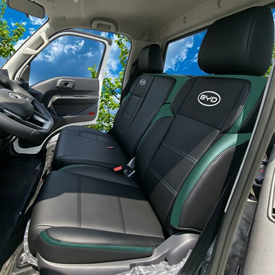 Modelə uyğun (Original) oturacaq örtükləri BYD T5 Full-Coverage Seat Cover - full-leather-black-green-the-driver-and-two-passengers-sit-in-one-set