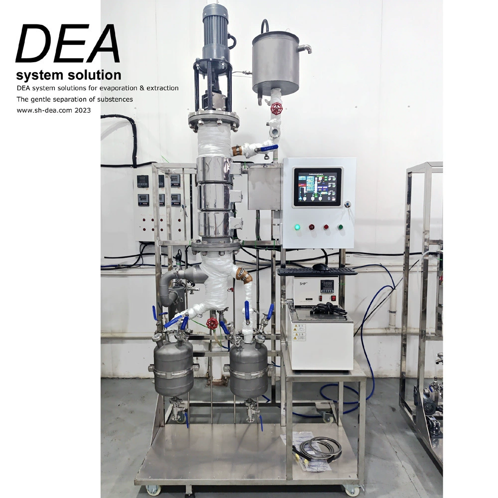 Молекулярная дистилляция DEA-DZL-20T — это эффективное разделение и очистка жидкости, среднее и низкое молекулярное вещество.