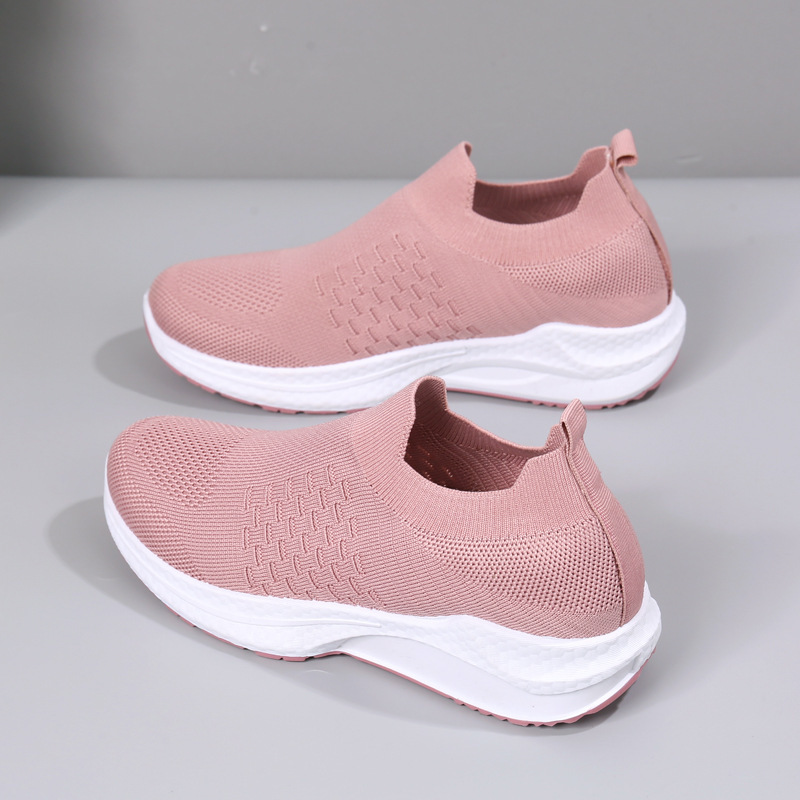 sneaker women's 2024 new fly woven mesh shoes women's casual breathable fashion Joker comfortable women's shoes factory outlet