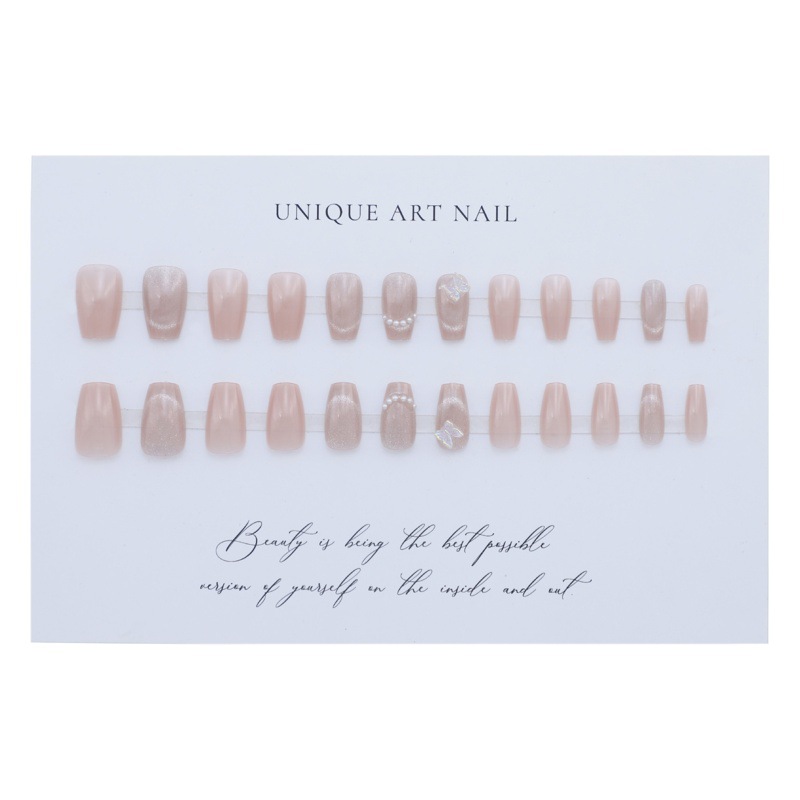 Mano desgaste clavo blanco ins avanzado puro deseo flash gato ojo gradiente perla mariposa temperamento parche de uñas