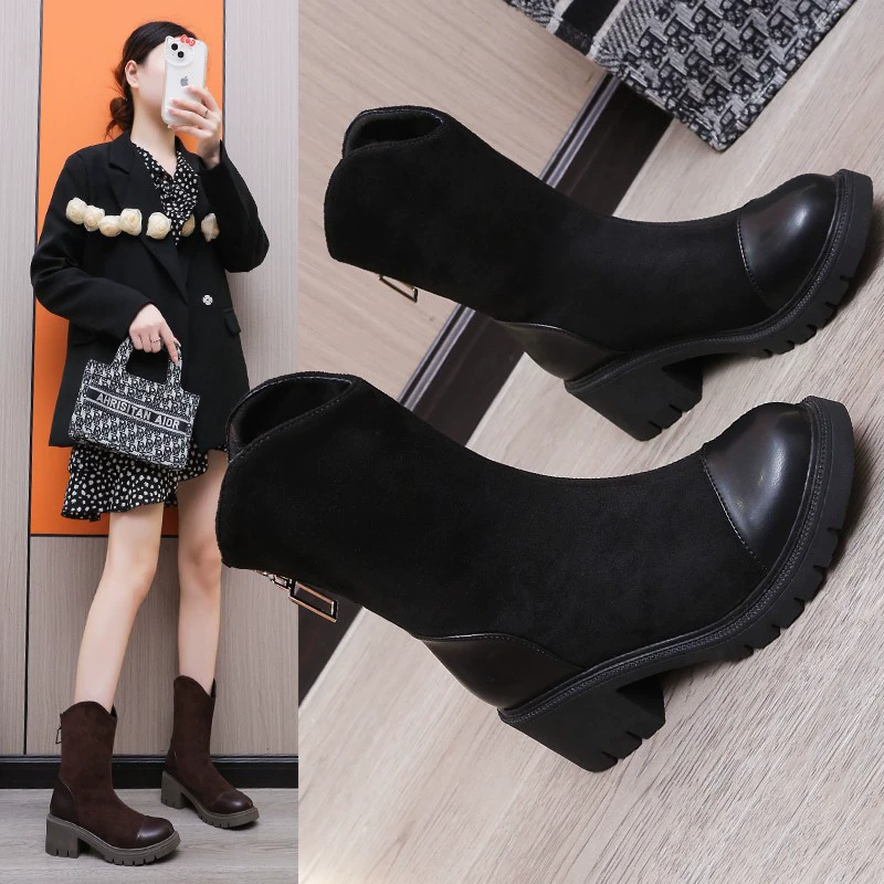 2024 новые модные женские кожаные сапоги