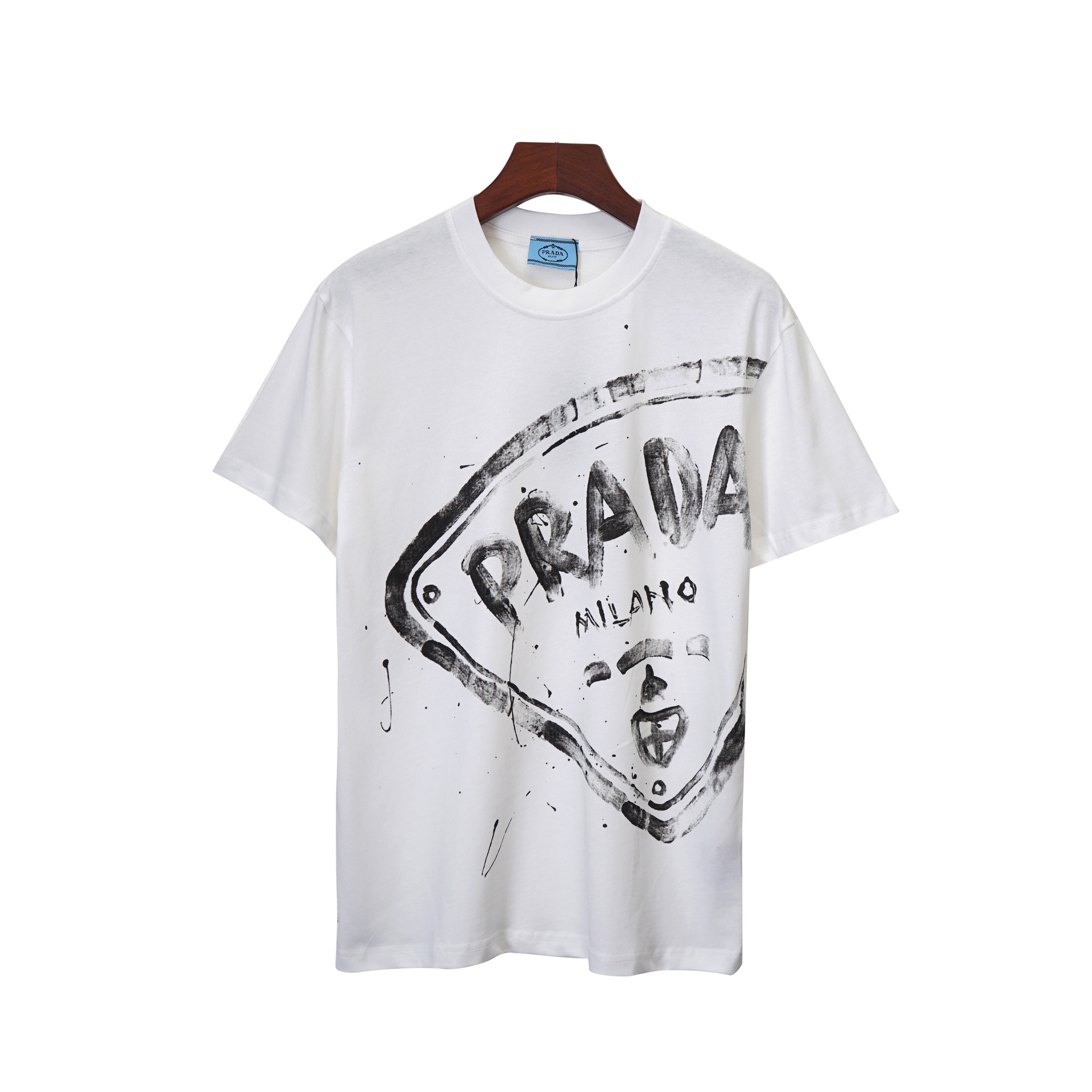 Moda transfronteriza Pujia pareja de manga corta tendencia de verano personalidad creativa color PRA letras impresas camiseta femenina
