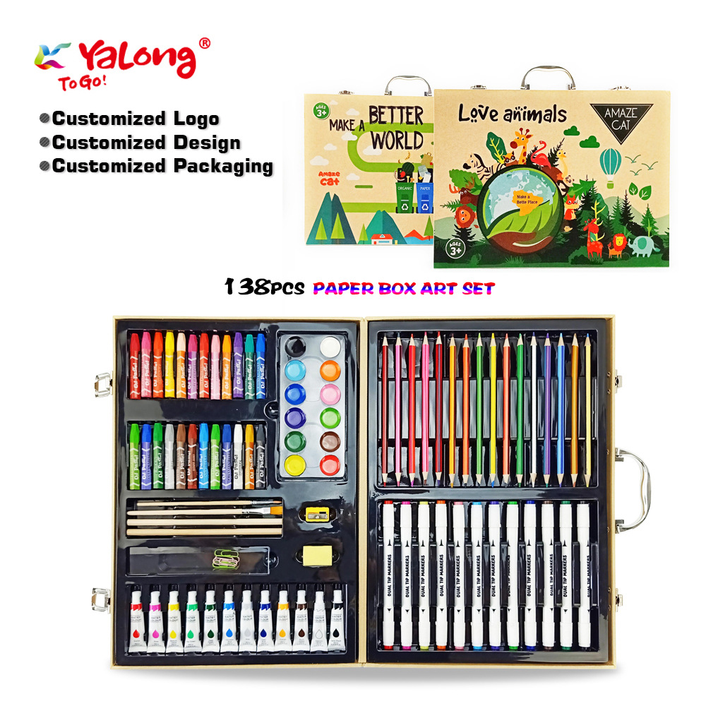 Juego de Papelería y Pintura Escolar para Niños y Estudiantes