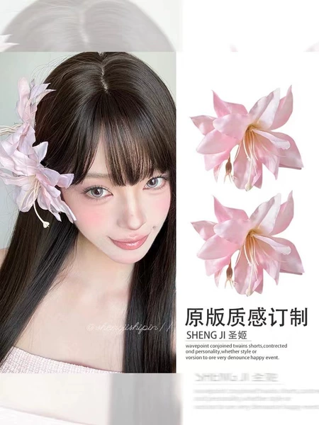 Fuchsia hairgrip floral