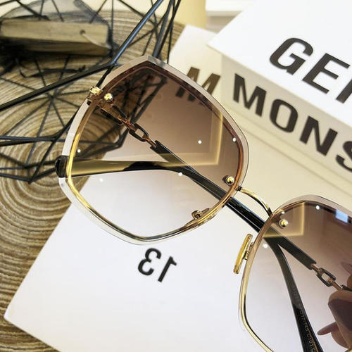 YS Butterfly Frame Fashion Sunglasses with Diamond Edge, Internet Celebrity Sunglasses, UV Protection, Frameless Women's Sunglasses