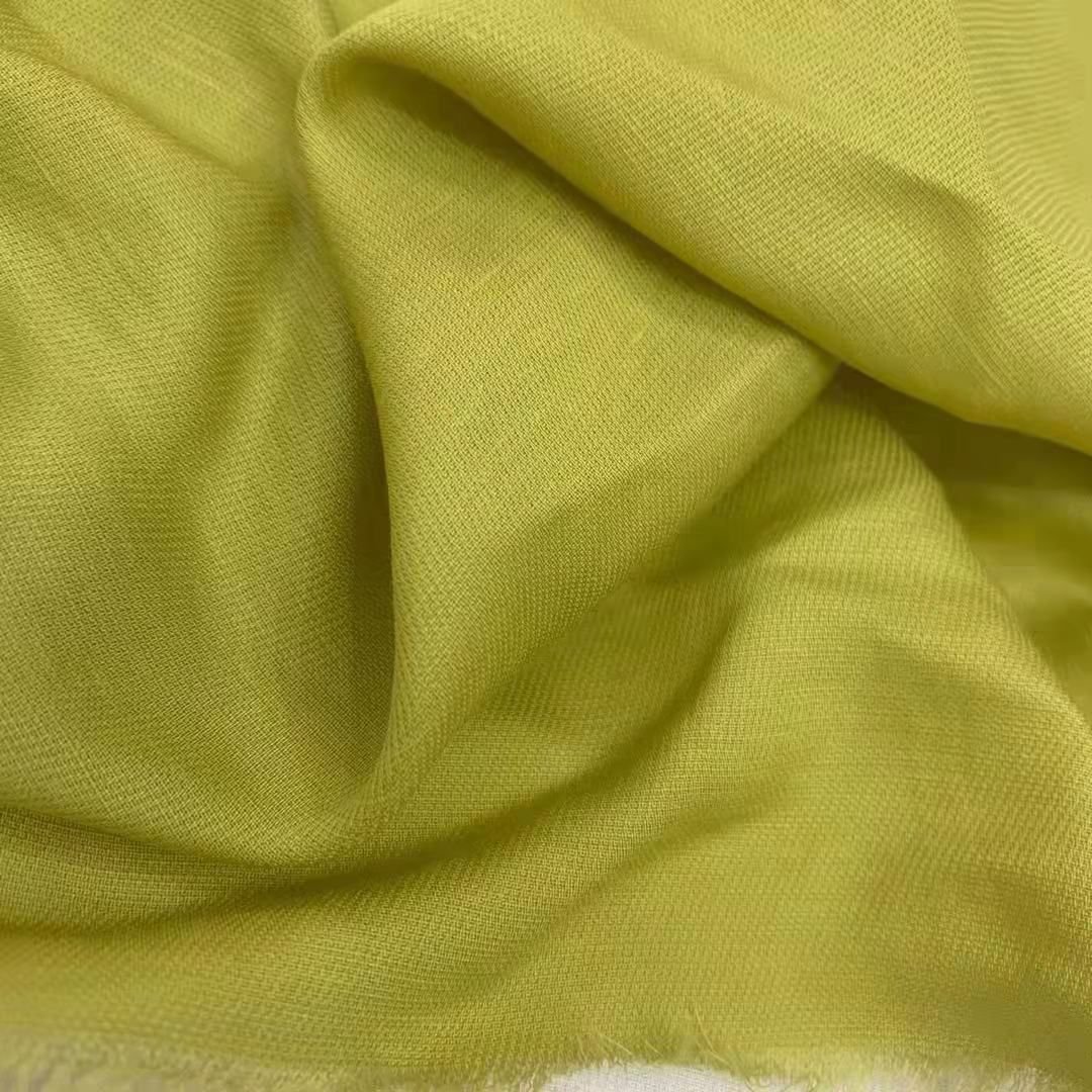 新艺天丝亚麻面料丝麻斜纹春夏衬衫裙子时装面料汉服麻面料