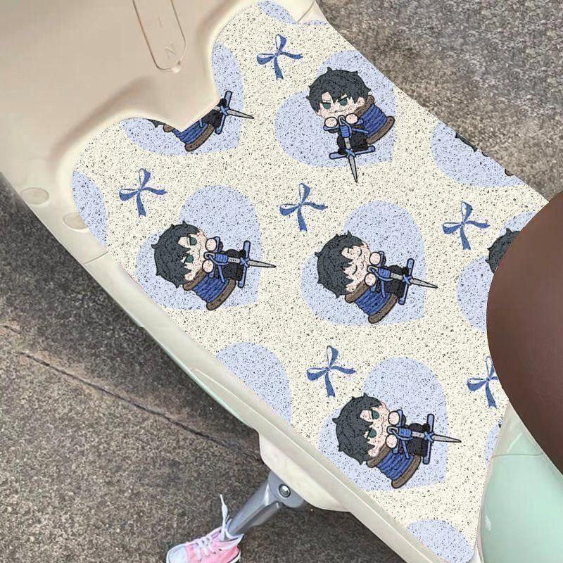 Deep Space Light Night Cartoon Silk Loop Cuttable Electric Vehicle Foot Mat Thickened Dirt-Resistant Foot Mat with Label Direct Sales Foot Mat