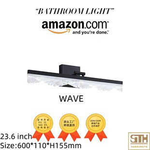 Foreign Trade Amazon Led Mirror Headlight Modern Simple European Standard Cross-Border Makeup Bathroom Bathroom Cabinet Light Manufacturer