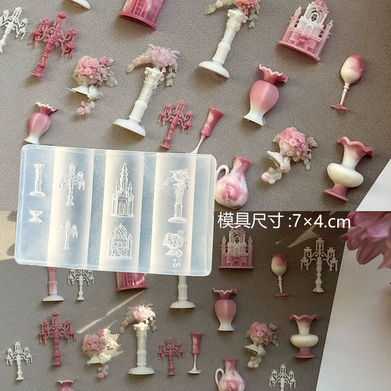 JC 人形レリーフネイルアート装飾高透明モールドメイクアップ猫ミシン猫 DIY 接着剤 UV 接着剤モールド|undefined