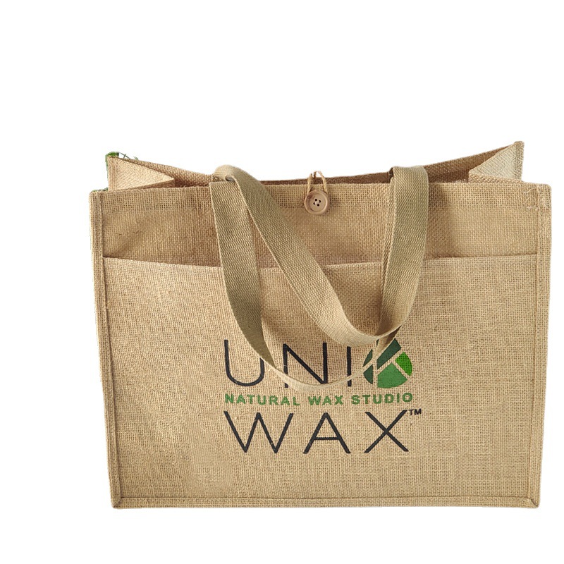 专业黄麻手提购物袋 礼品包装亚麻布包 复古粗麻染色棉麻布袋厂家