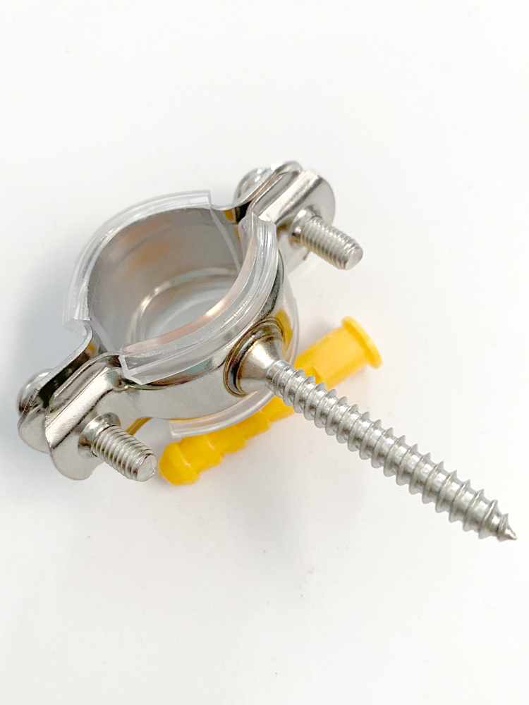 全304不锈钢小型管夹工业家用水管固定夹煤气管道管支架抱箍管卡