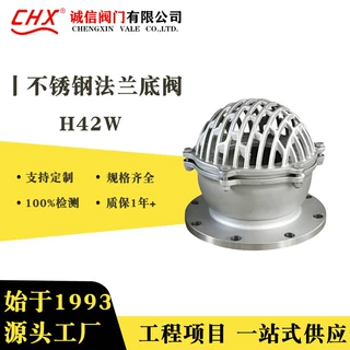 厂家批发不锈钢法兰底阀耐腐蚀性强止回阀可定制H42X防回流