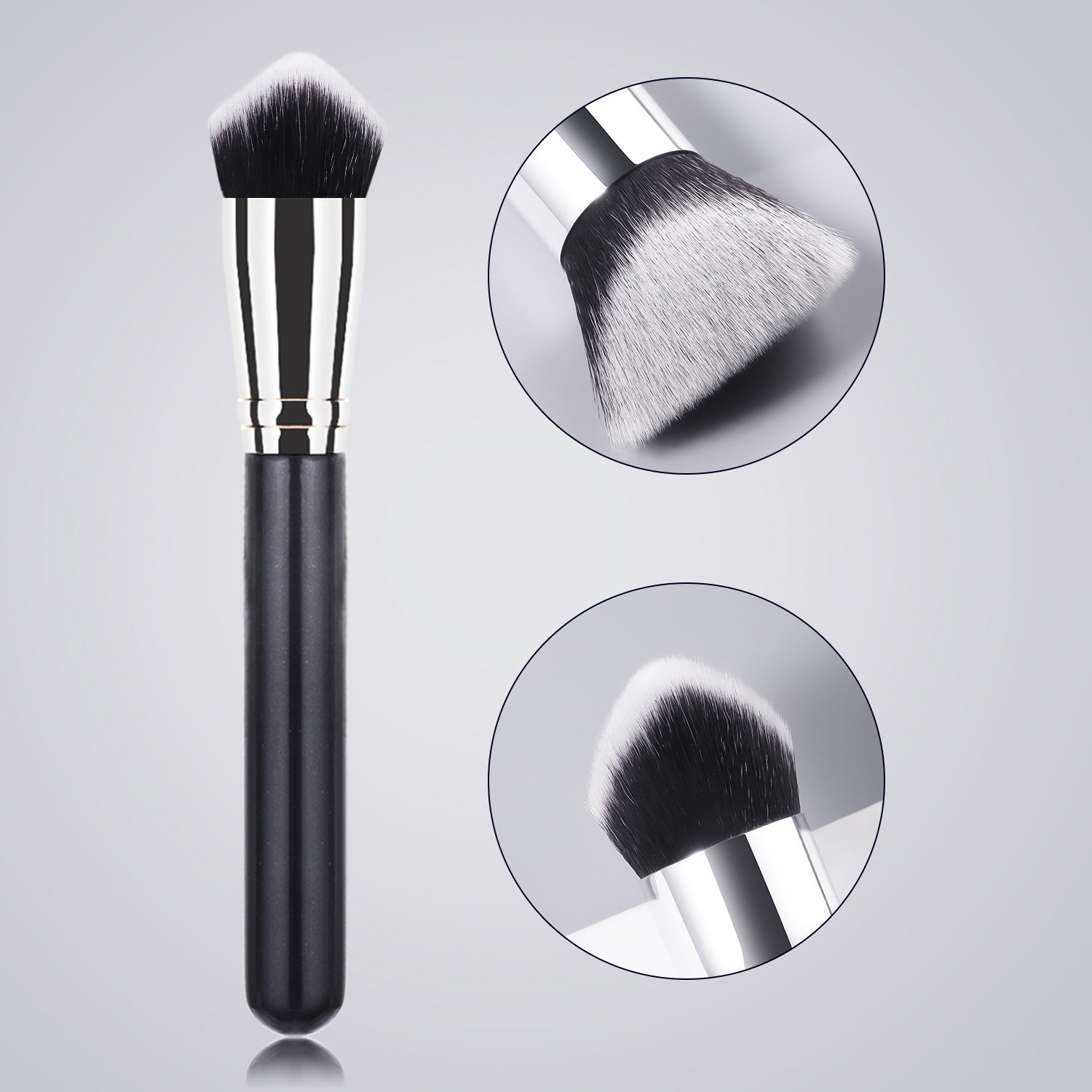 Sombra solo cepillo de maquillaje de alta calidad grande cepillo suelto cepillo de La Fundación cepillo de sombra de ojos cepillo en forma de abanico belleza