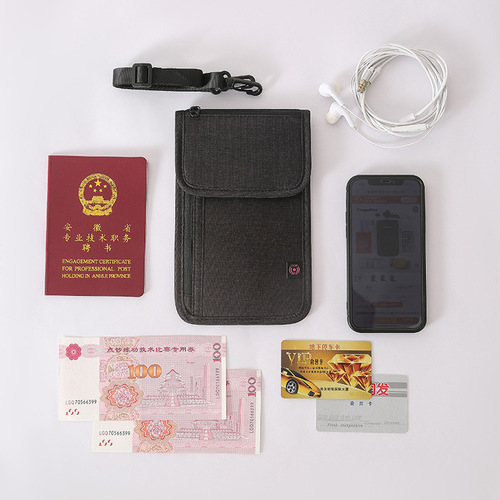 RFID Anti-Theft Travel Wallet Waterproof Flight Card Holder Large Capacity Crossbody Casual Phone Coin Card Bag