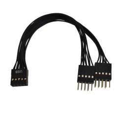 デスクトップコンピュータのマザーボードusb9ピンの配線は9ピンの1分の2の延長線usb拡張線の1分2のデータ線に回転します。
