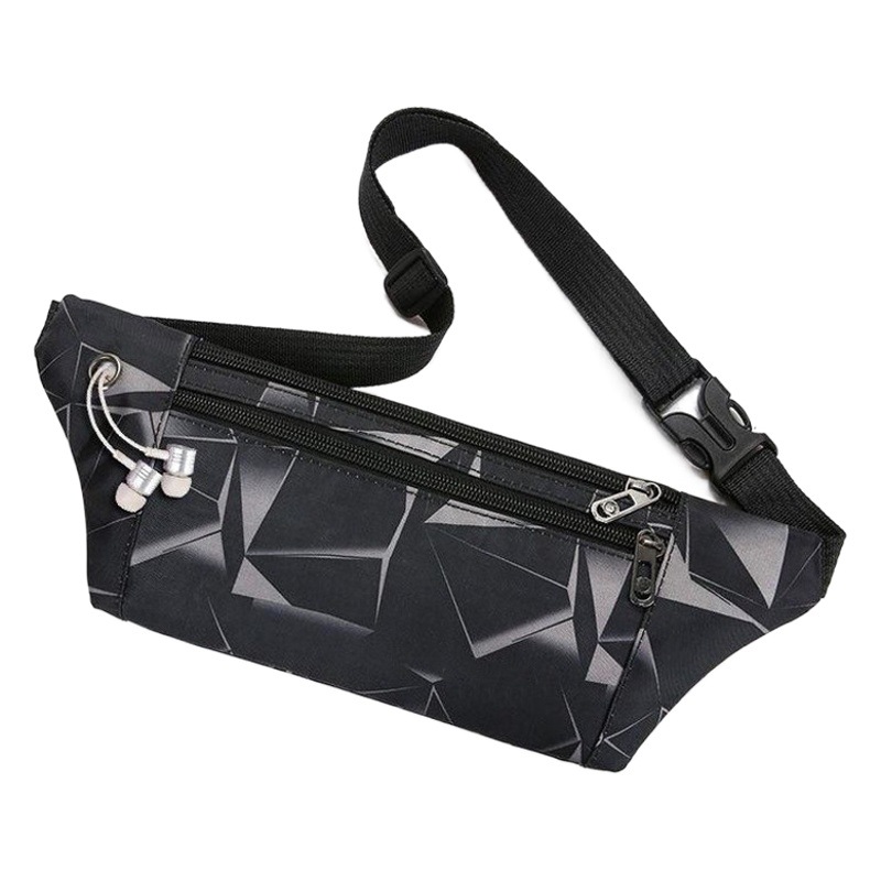 Factory wholesale close-fitting waist bag camouflage plaid solid color simple wallet sports invisible light portable mobile phone coin purse