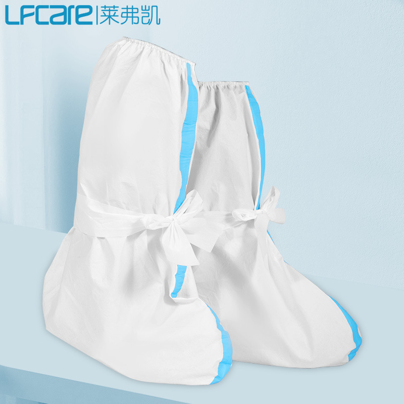 Manufactor Supplying disposable Nonwoven fabric long and tube-shaped Rubber strip medical protect Shoe cover thickening Epidemic quarantine Shoe cover Boot covers