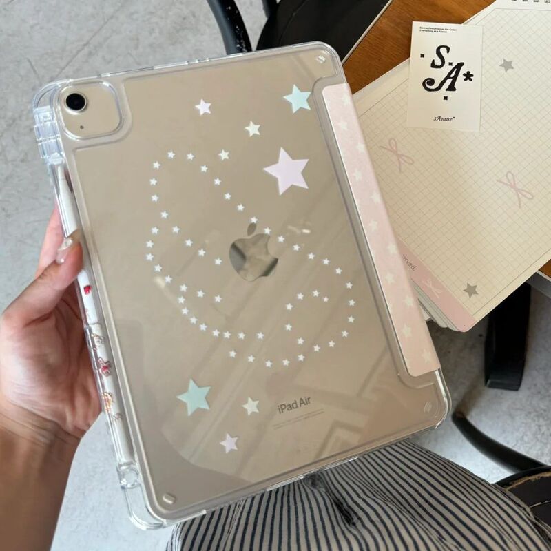 Niche Instagram-Style Colorful Star Protective Case for iPad 11, iPad 10, iPad Air 7, and iPad 6