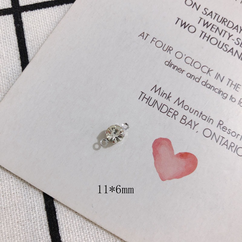 6MM doble colgante blanco K