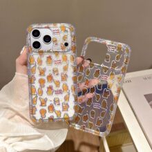 贴纸风卡通透明星星人适用苹果16手机壳iPhone17pro max圆边14/15