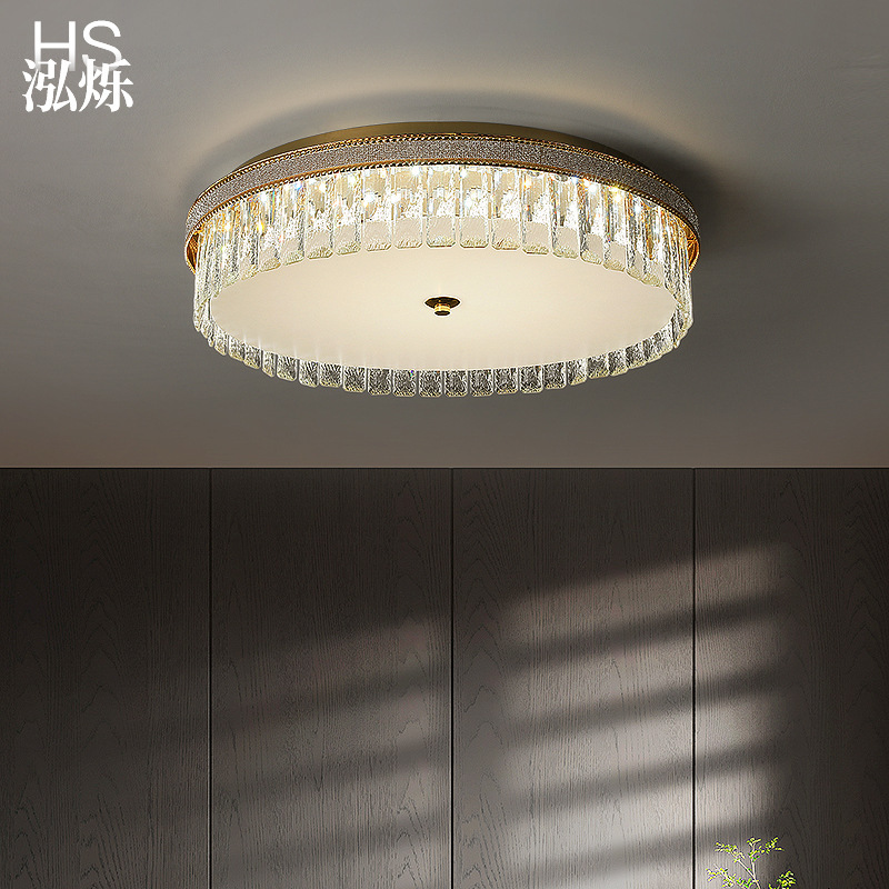 Modern Light Luxury Crystal Bedroom Ceiling Lamp Simple Creative Atmosphere Master Bedroom Study Restaurant Home Room Lamps