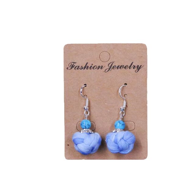 ethnic woven earrings from Yunnan province handmade