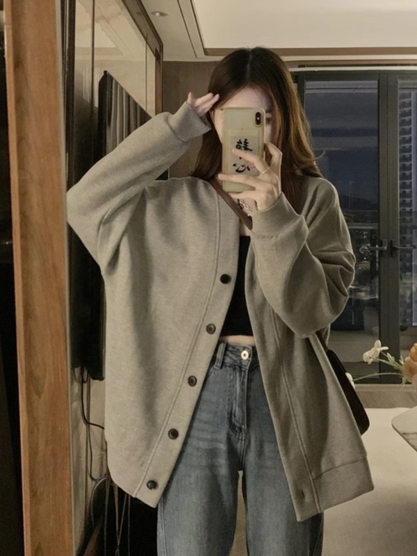 卫衣外套女2025春夏秋开衫韩系慵懒风上衣宽松气质薄款早秋衣服潮|undefined