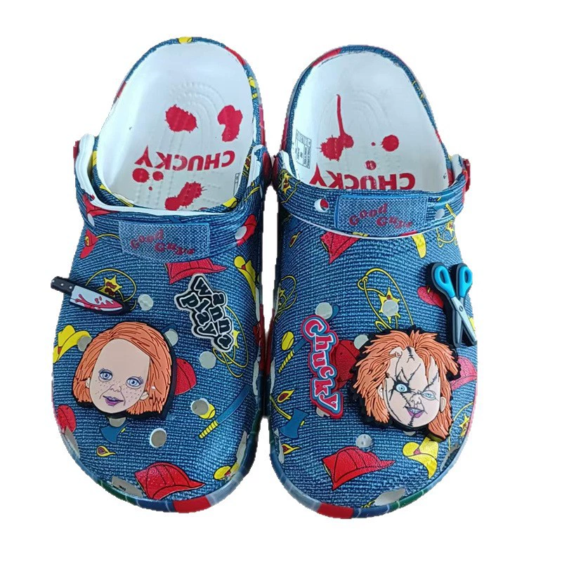 Новые кроссовки Kajia Croc Cross Shoes Baotou Slippers Sandals Beach Shoes "Ghost Baby Resurrection" мужские и женские обувь на тему