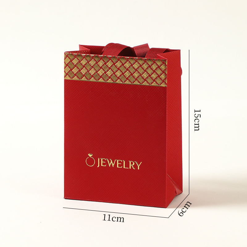 Bolsa de Regalo Pequeña de Color Sólido, Bolsa de Papel Simple para Joyería, Bolsa de Embalaje para Collares y Anillos, Venta al por Mayor